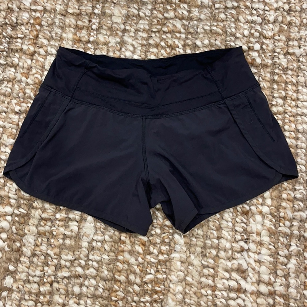 Black Lululemon Speed Up Short